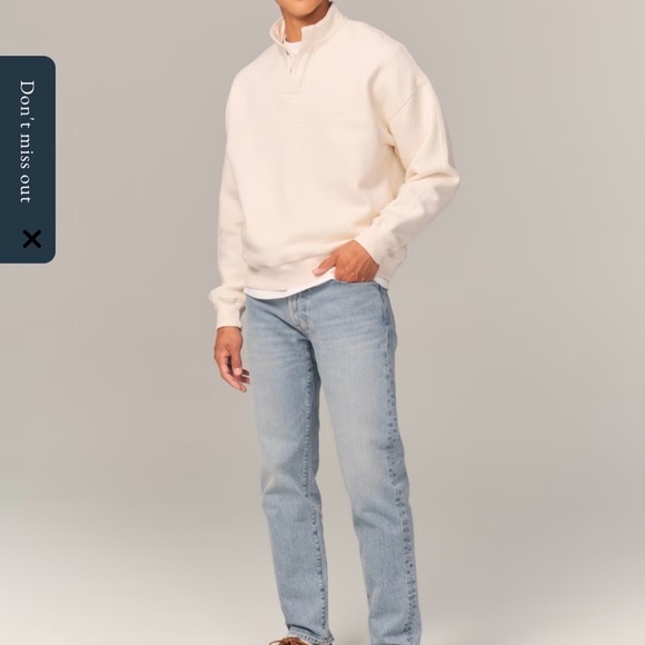 Abercrombie & Fitch Blue Straight-Leg Jeans Timeless Fit - Picture 2 of 4